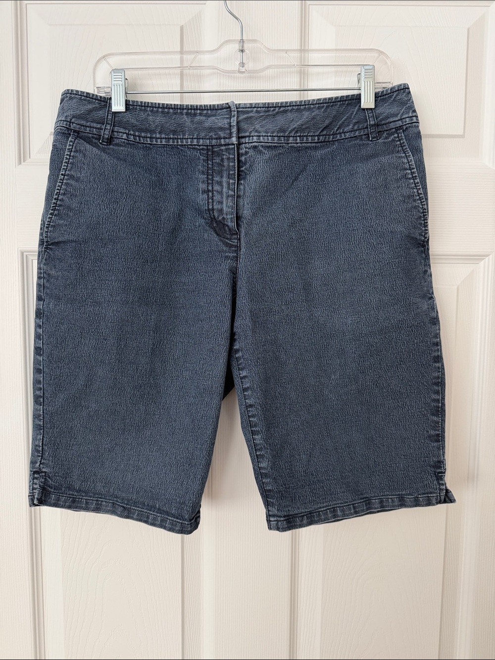 Liz Claiborne Charcoal Gray Denim Bermuda Shorts